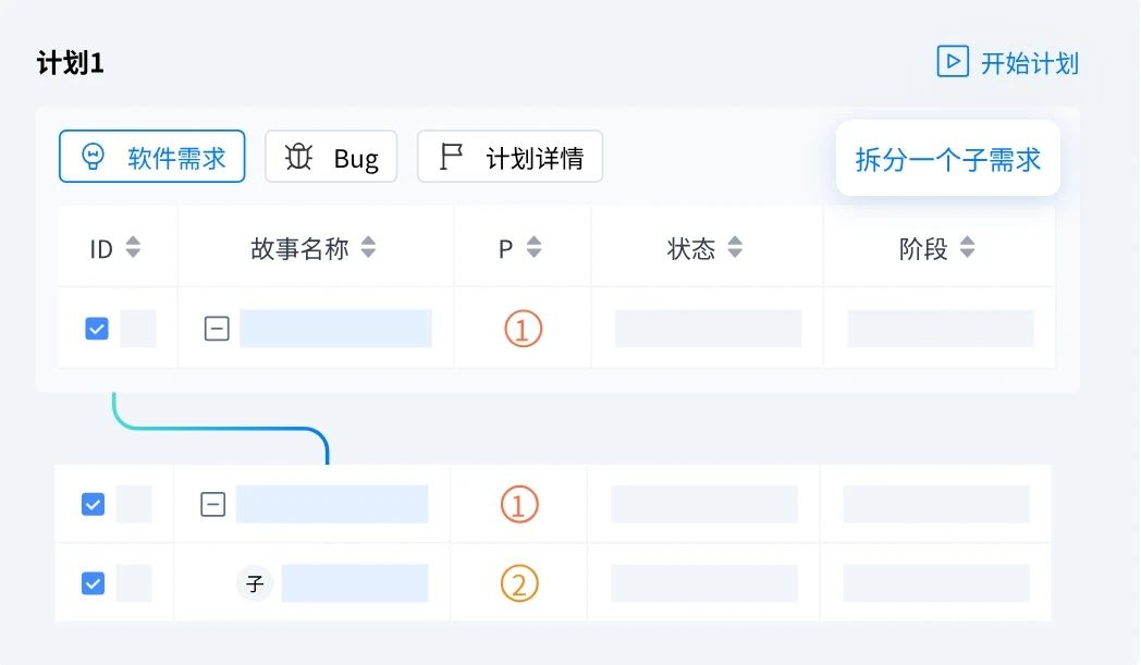  ZenTao AI function: Split a sub-plan function